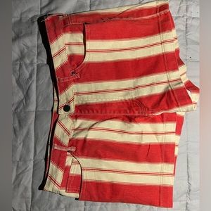Forever 21 Striped Jean Shorts